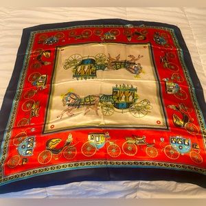 Floral Square Silk Scarf